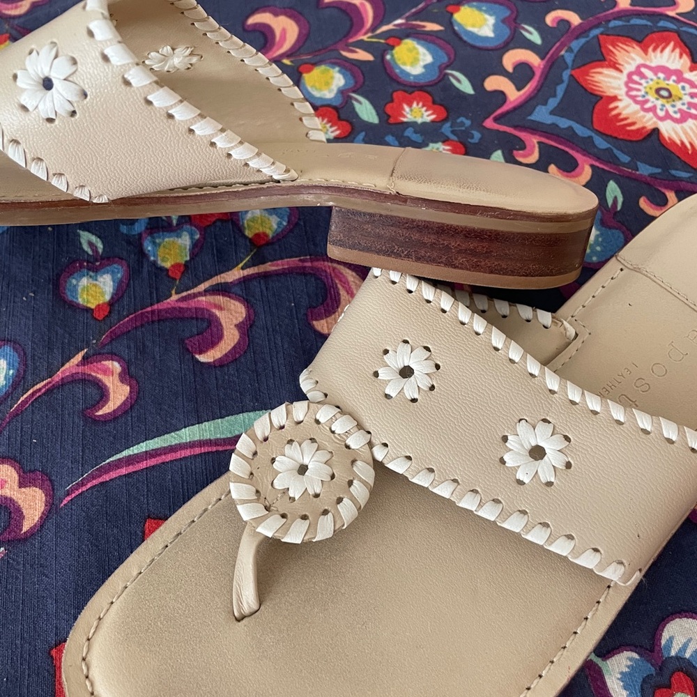 Sandals gently worn leather uppers  size 6M - Picture 2 of 3